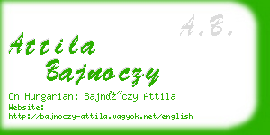 attila bajnoczy business card